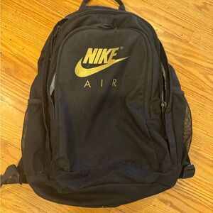 Nike Air Black Backpack with Gold Logo